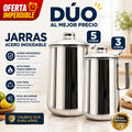 Dúo de jarras de acero inoxidable