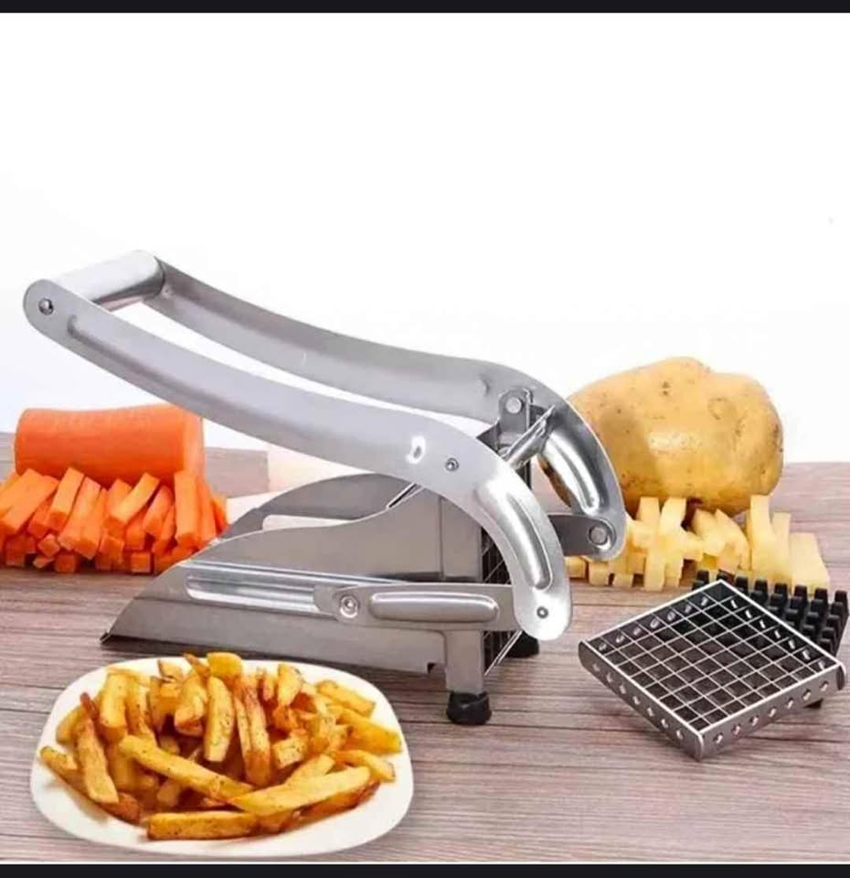 Cortador Picador de Papas y Veduras de Acero Inoxidable - 2 Cuchillas